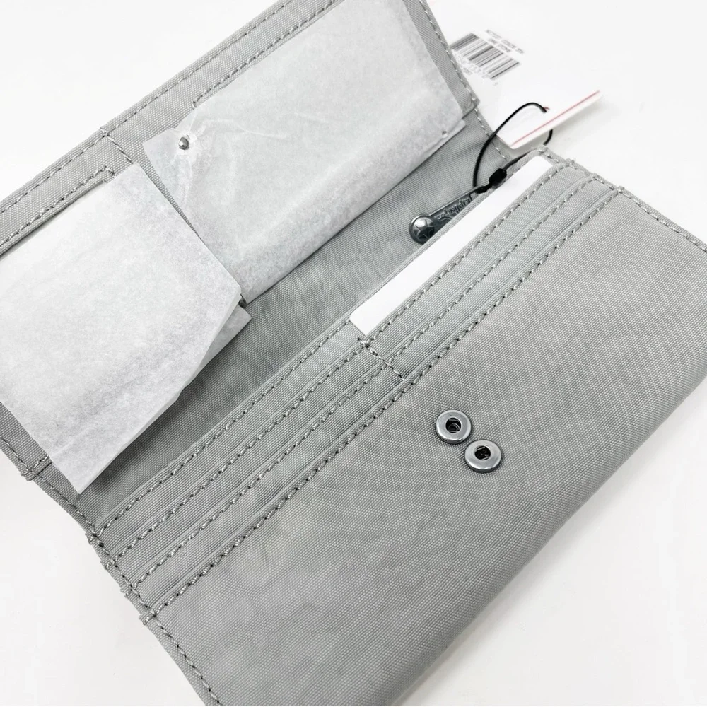 Kipling Wallet Accordion Style Snap Button Closure AC7227 Lime Stone 7.5”x3.7” - Picture 7 of 12